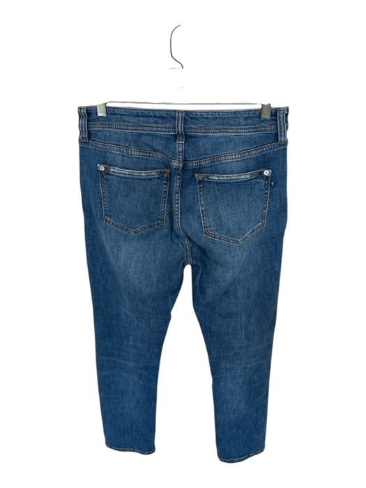 Pilcro Size 28 Medium Wash Cotton Denim Stitch Detail Straight Jeans Medium Wash / 28