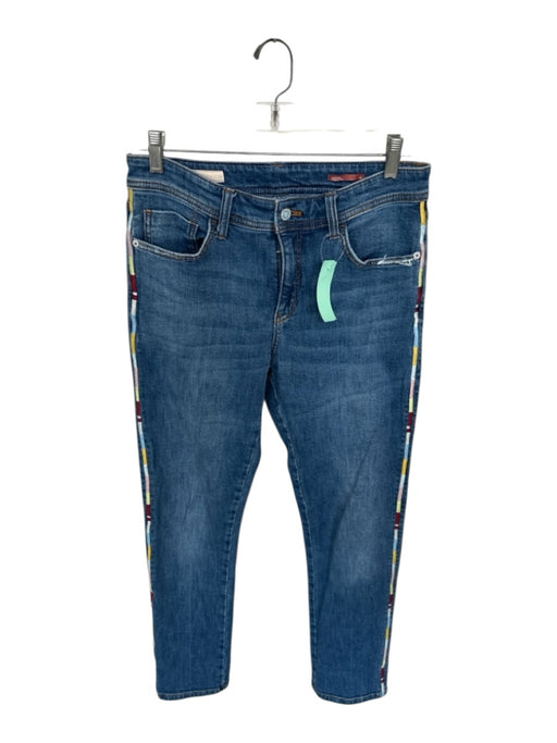 Pilcro Size 28 Medium Wash Cotton Denim Stitch Detail Straight Jeans Medium Wash / 28