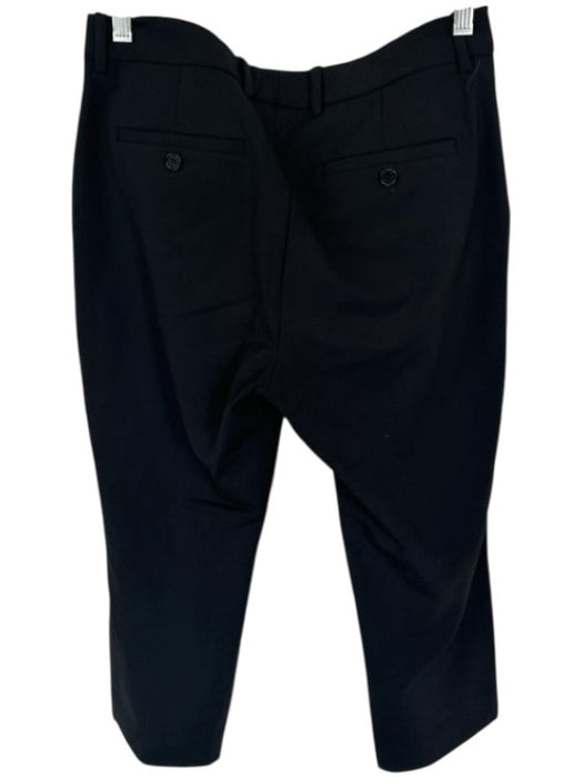 Theory Size 6 Black Virgin Wool Blend Straight Cut Slacks Pants Black / 6