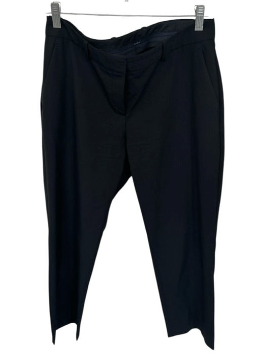 Theory Size 6 Black Virgin Wool Blend Straight Cut Slacks Pants Black / 6