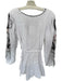 Karina Grimaldi Size S White Cotton V Neck Stitch Detail Tassle Detail Dress White / S