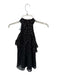 Amanda Uprichard Size P Black Silk Metallic Accent stars V Neck Top Black / P