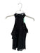 Amanda Uprichard Size P Black Silk Metallic Accent stars V Neck Top Black / P