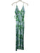 Ramy Brook Size 4 Blue & Green Polyester Satin Floral Spaghetti Strap Slip Dress Blue & Green / 4