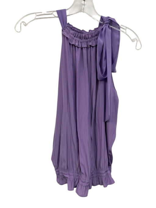 Ramy Brook Size XS Light Purple Polyester Sleeveless Gathered Detail Top Light Purple / XS