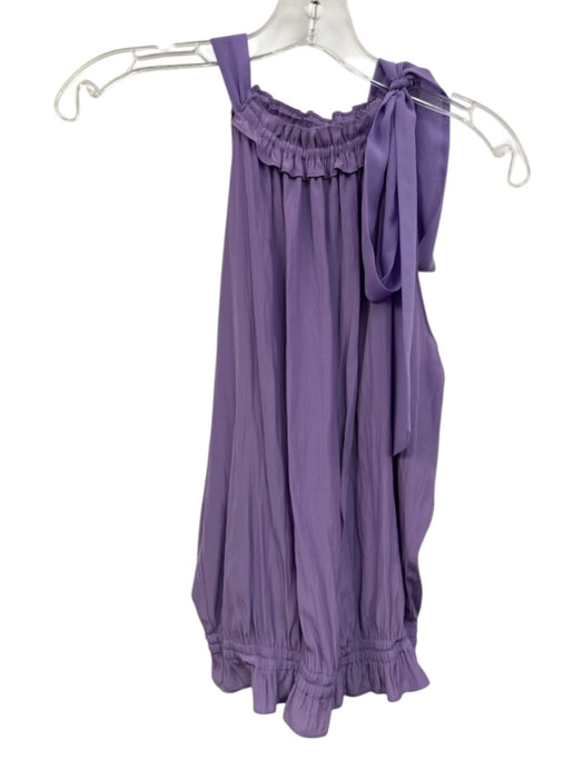 Ramy Brook Size XS Light Purple Polyester Sleeveless Gathered Detail Top Light Purple / XS