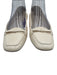Stuart Weitzman Shoe Size 6.5 Cream White Leather Square Toe Bow Detail Flats Cream White / 6.5