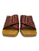 Marni Shoe Size 37.5 Brown & Tan Patent Leather Wooden Sole Square Toe Sandals Brown & Tan / 37.5