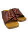 Marni Shoe Size 37.5 Brown & Tan Patent Leather Wooden Sole Square Toe Sandals Brown & Tan / 37.5