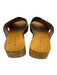 Marni Shoe Size 37.5 Brown & Tan Patent Leather Wooden Sole Square Toe Sandals Brown & Tan / 37.5