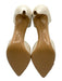 Salvatore Ferragamo Shoe Size 8 Cream Leather Bow Pointed Toe D'orsay Pumps Cream / 8