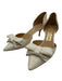 Salvatore Ferragamo Shoe Size 8 Cream Leather Bow Pointed Toe D'orsay Pumps Cream / 8