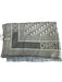 Christian Dior Gray & Silver Cashmere & Silk Fringe Monogram Rectangle scarf Gray & Silver / L