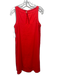 Cynthia Rowley Size S Red Linen Blend Square Neck Novelty Buttons Sea Life Dress Red / S