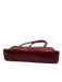 Hobo Cherry Red Leather Glossy Rectangle Rolled Handle Shoulder Bag Cherry Red / S