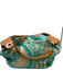 Glenda Gies Blue, Green, Brown Leather Chenille Paisley Shoulder Bag Blue, Green, Brown / M