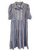 Gretchen Scott Size M Blue & White Polyester & Cotton Collared Button Down Dress Blue & White / M