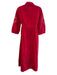 Banjanan Size S Red Cotton Collared 3/4 Button Waist tie Eyelet Dress Red / S