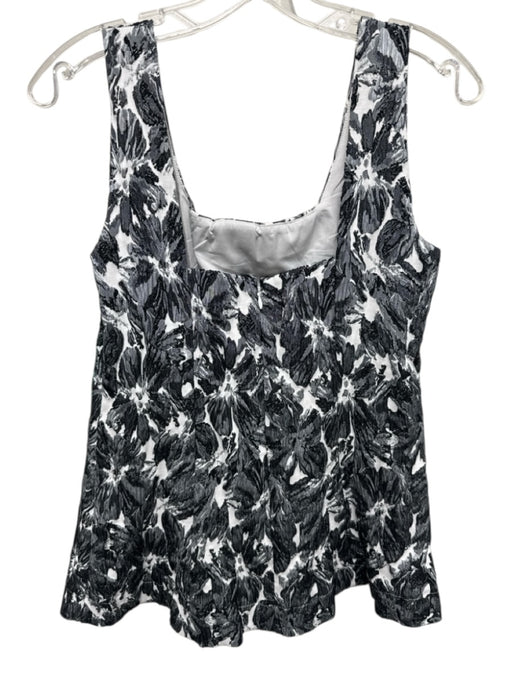 Abbey Glass Size Large Black, Gray, White Polyester Blend Sleeveless Paneled Top Black, Gray, White / Large