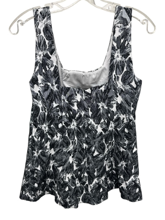 Abbey Glass Size Large Black, Gray, White Polyester Blend Sleeveless Paneled Top Black, Gray, White / Large