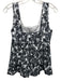Abbey Glass Size Large Black, Gray, White Polyester Blend Sleeveless Paneled Top Black, Gray, White / Large
