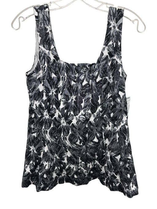 Abbey Glass Size Large Black, Gray, White Polyester Blend Sleeveless Paneled Top Black, Gray, White / Large