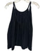 Jenni Kayne Size Large Black Cotton Blend Sleeveless Seersucker Low Back Top Black / Large