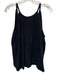 Jenni Kayne Size Large Black Cotton Blend Sleeveless Seersucker Low Back Top Black / Large