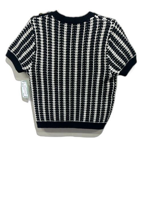Hyacinth House Size XS Black & White Acrylic Blend Knit Texture Sweater Black & White / XS