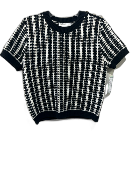 Hyacinth House Size XS Black & White Acrylic Blend Knit Texture Sweater Black & White / XS