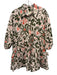 Maeve Size Small Pink, Olive & Orange Cotton Long Balloon Sleeve Floral Dress Pink, Olive & Orange / Small
