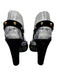 Gucci Shoe Size 37 Black & Gold Tone Leather Upper Studded Caged T Strap Sandals Black & Gold Tone / 37