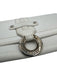 Bally White Leather Flap Silver Tone Hardware Snap Closure Continental Wallets White
