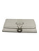 Bally White Leather Flap Silver Tone Hardware Snap Closure Continental Wallets White