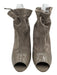 Bally Shoe Size 7.5 Beige Leather Upper Patent Suede Drawstring Top Booties Beige / 7.5