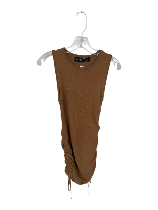Lioness Size S Brown Viscose Scrunch high neck Mini Dress Brown / S