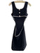 Amanda Uprichard Size S Black & White Polyester Sleeveless Back Buttons Dress Black & White / S
