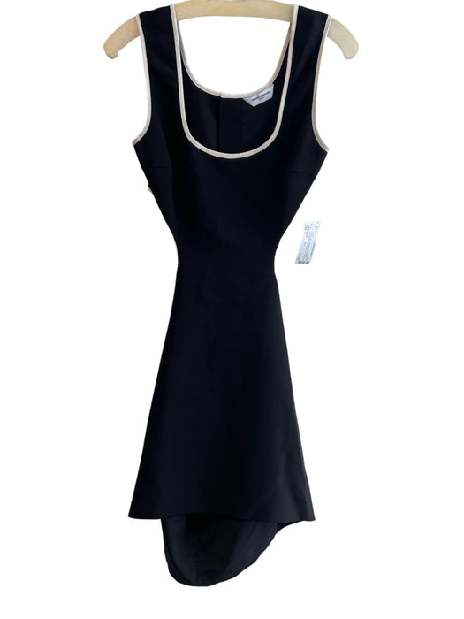 Amanda Uprichard Size S Black & White Polyester Sleeveless Back Buttons Dress Black & White / S