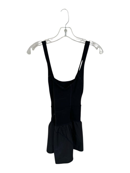 FP Movement Size M Black Polyester Blend razor back Back Zip Cut Out Romper Black / M
