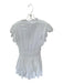 La Vie Rebecca Taylor Size L White Cotton Flutter Sleeves Lace Detail Dress White / L