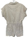 Zara Size M Cream Cotton Short Sleeve Button Down Romper Cream / M