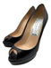 Christian Louboutin Shoe Size 36.5 Black Leather Peep Toe Platform Pumps Black / 36.5