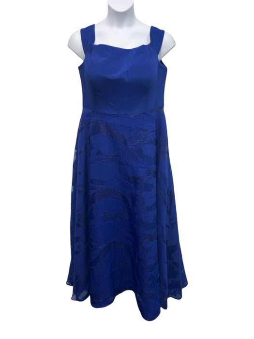 John Paul Ataker Size XL Blue Polyester Blend Metallic Thread Wide Strap Gown Blue / XL