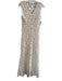 House of Harlow Size Small White Polyester V Neck Maxi Crochet Slip Dress White / Small