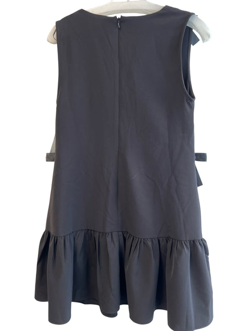 Mable Size Small Black Polyester V Neck Sleeveless Back Zip Bow Detail Dress Black / Small
