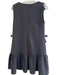 Mable Size Small Black Polyester V Neck Sleeveless Back Zip Bow Detail Dress Black / Small