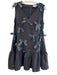 Mable Size Small Black Polyester V Neck Sleeveless Back Zip Bow Detail Dress Black / Small