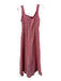 Rachel Zoe Size 2 Red & White Cotton Sleeveless Square Neck Maxi Gingham Dress Red & White / 2