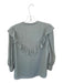 Crosby Size S Mint & Black Polyester Polka Dots Ruffle Long Sleeve Buttons Top Mint & Black / S