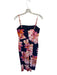 Trina Turk Size 4 Navy & Orange Rayon Blend Spaghetti Strap Floral Jumper Navy & Orange / 4